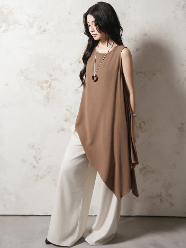 KAZE DRESS (đầm linen tà xéo) 0