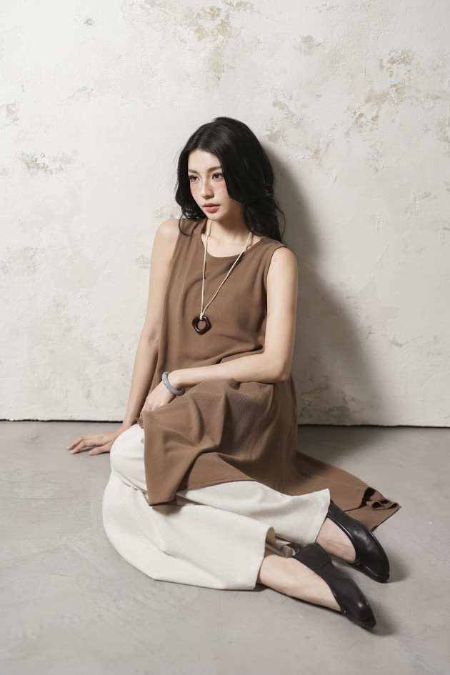 KAZE DRESS (đầm linen tà xéo) 5