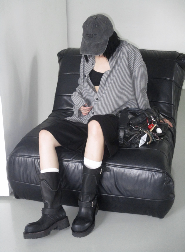 STRIPED LINEN SHIRT (áo sơ mi linen sọc xám) 0