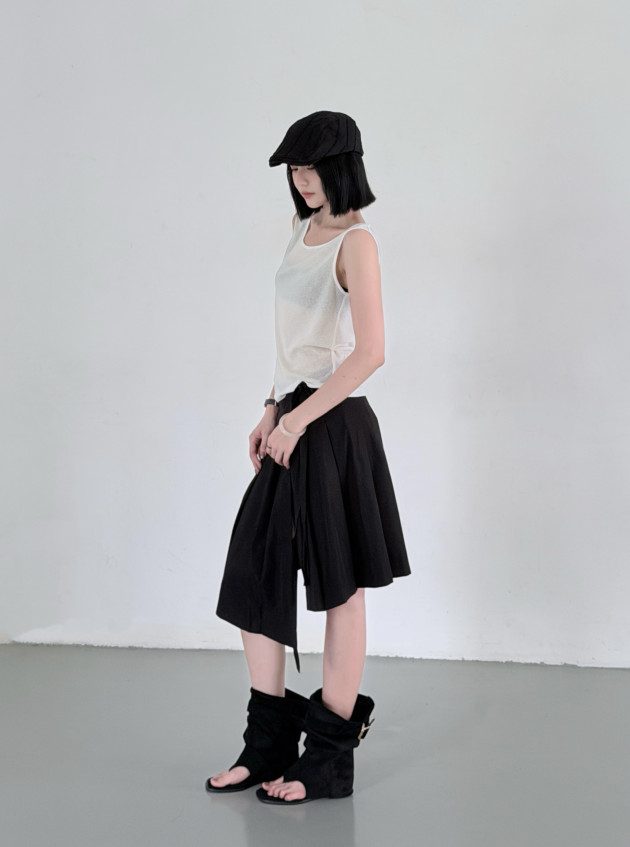 ASYM WRAP SKIRT (chân váy ly đắp tà) 8