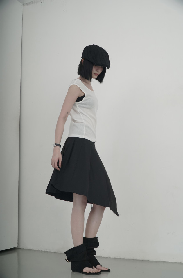 ASYM WRAP SKIRT (chân váy ly đắp tà) 7