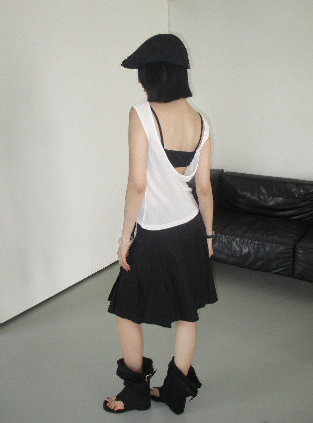 ASYM WRAP SKIRT (chân váy ly đắp tà) 5