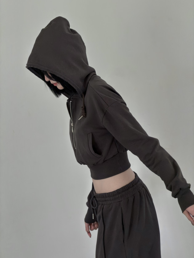 CROPPED ZIP HOODIE 4