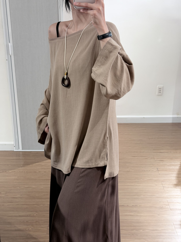 KUMO TOP (áo linen cánh dơi oversize)