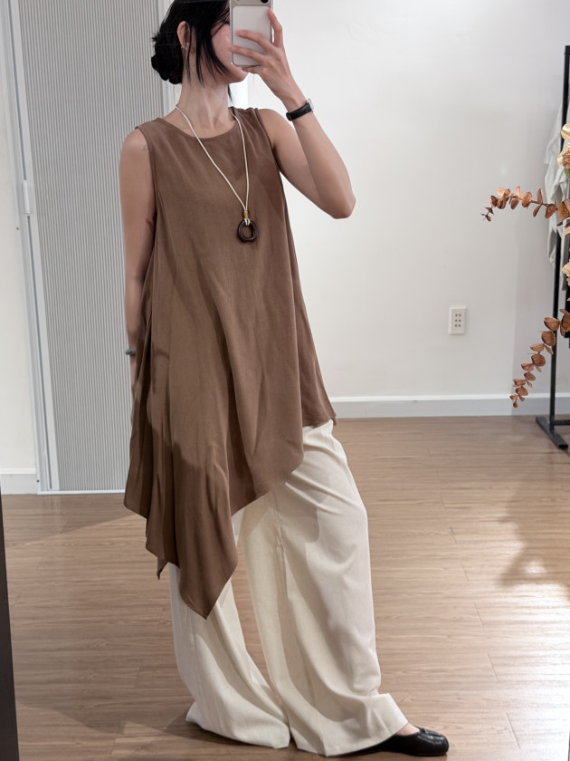 KAZE DRESS (đầm linen tà xéo) 0