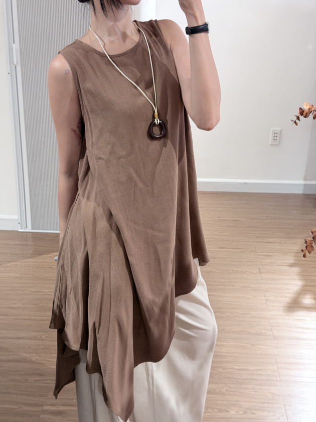 KAZE DRESS (đầm linen tà xéo) 1
