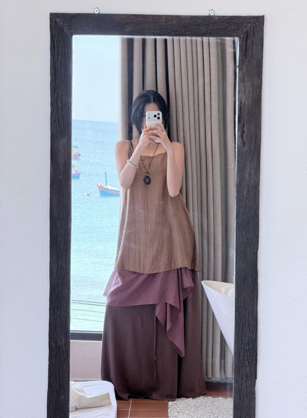 HIKARI TOP (áo linen hai dây)