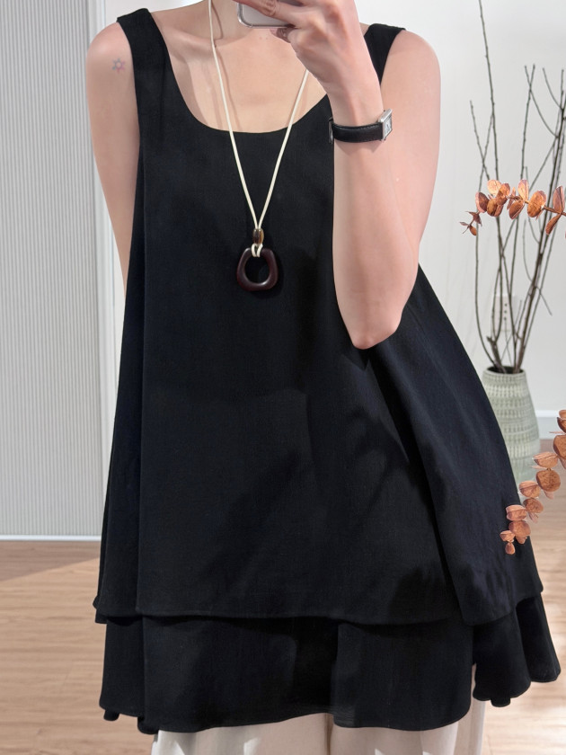FUURIN DRESS (đầm linen hai tầng) 4