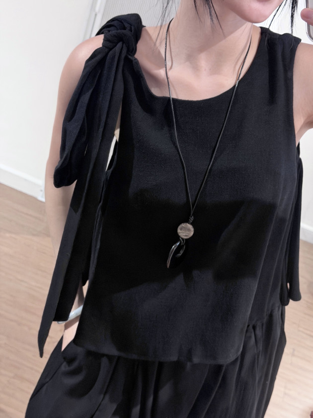 YURA TOP (áo linen cột nơ) 2