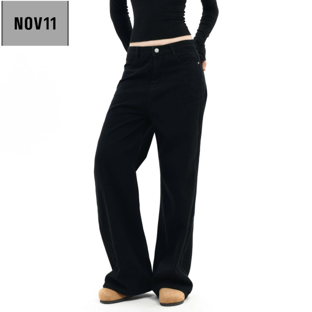 QUẦN KAKI JEAN ỐNG SUÔNG RỘNG (basic straight-leg jeans)