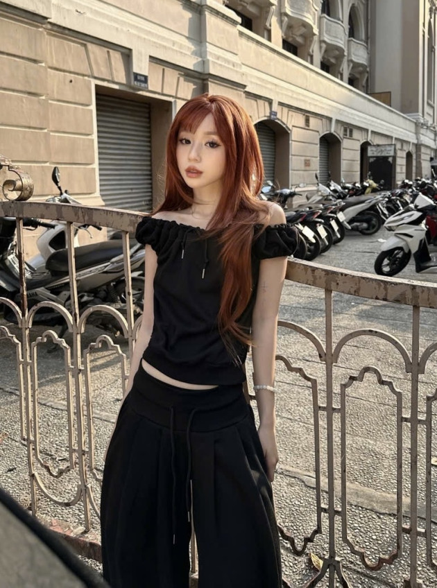 CLOUDY off-shoulder TOP (áo nỉ trễ vai rút dây) 0
