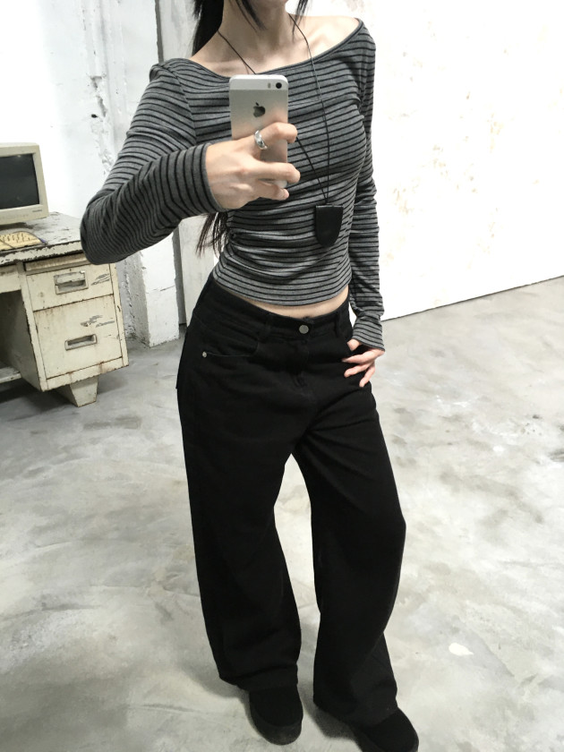 NIGHTLINE TOP (áo ôm tay dài sọc ngang) 2