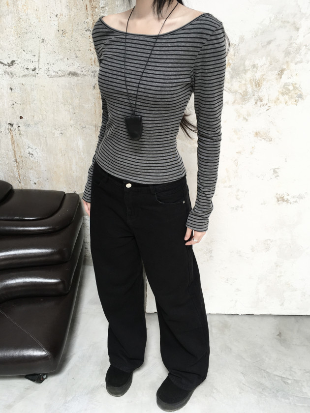 NIGHTLINE TOP (áo ôm tay dài sọc ngang) 10