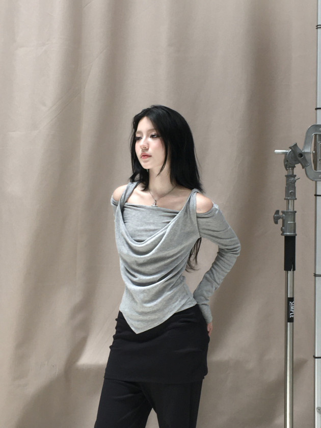 ENIG hooded TOP (áo ôm cổ đổ có nón) 5
