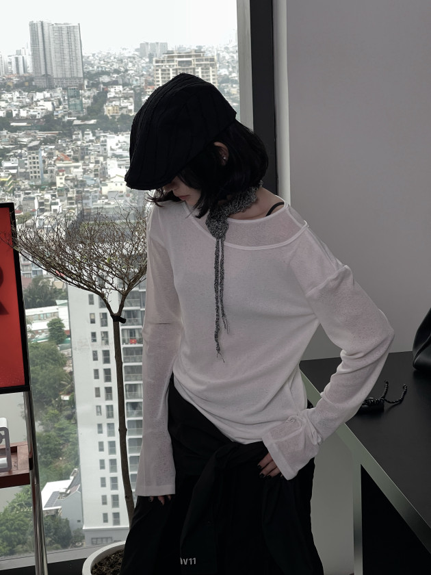 BUNNY TOP (áo xước tay dài 2 lớp)