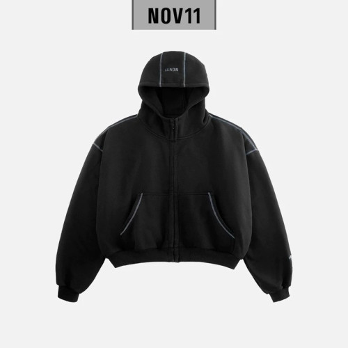 /NOV11/ UNISEX BOXY ZIP HOODIE (áo khoác dây kéo dáng ngắn nam/nữ)