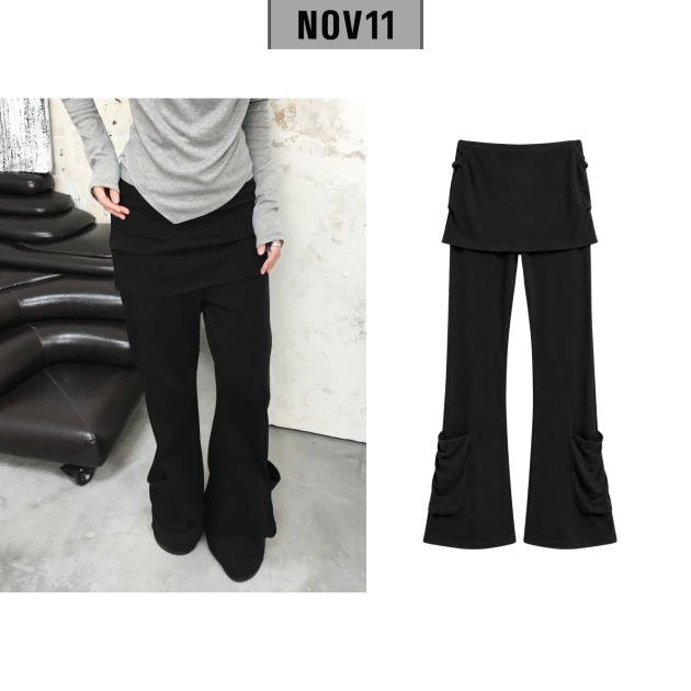 DUO SKIRT TROUSERS (quần váy túi hộp) 7
