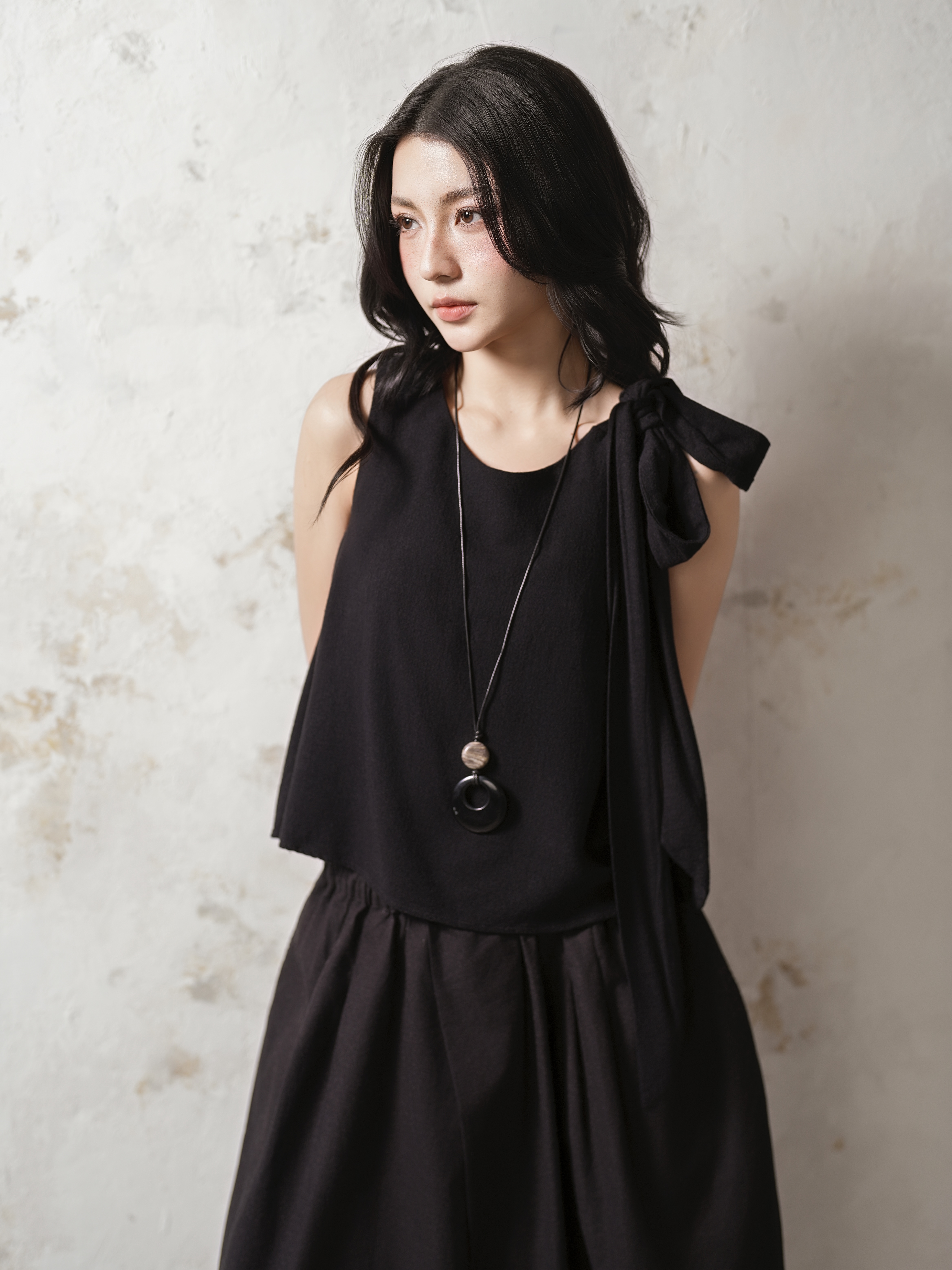 YURA TOP (áo linen cột nơ)