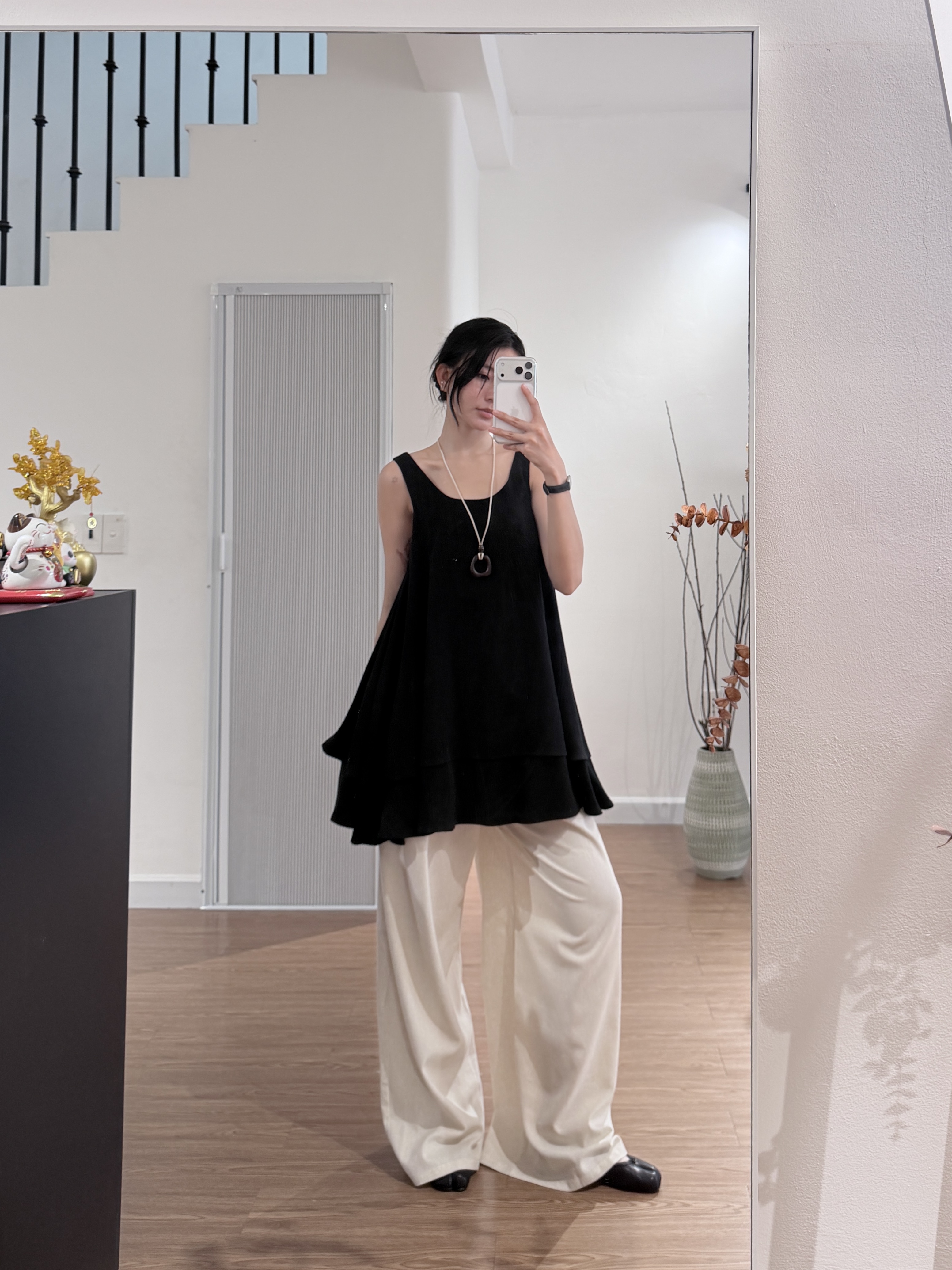 FUURIN DRESS (đầm linen hai tầng)-02