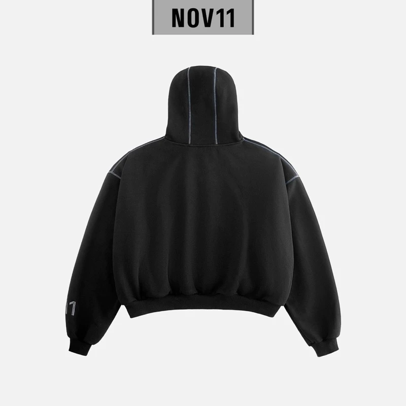 UNISEX BOXY ZIP HOODIE (áo khoác dây kéo dáng ngắn nam/nữ) 02