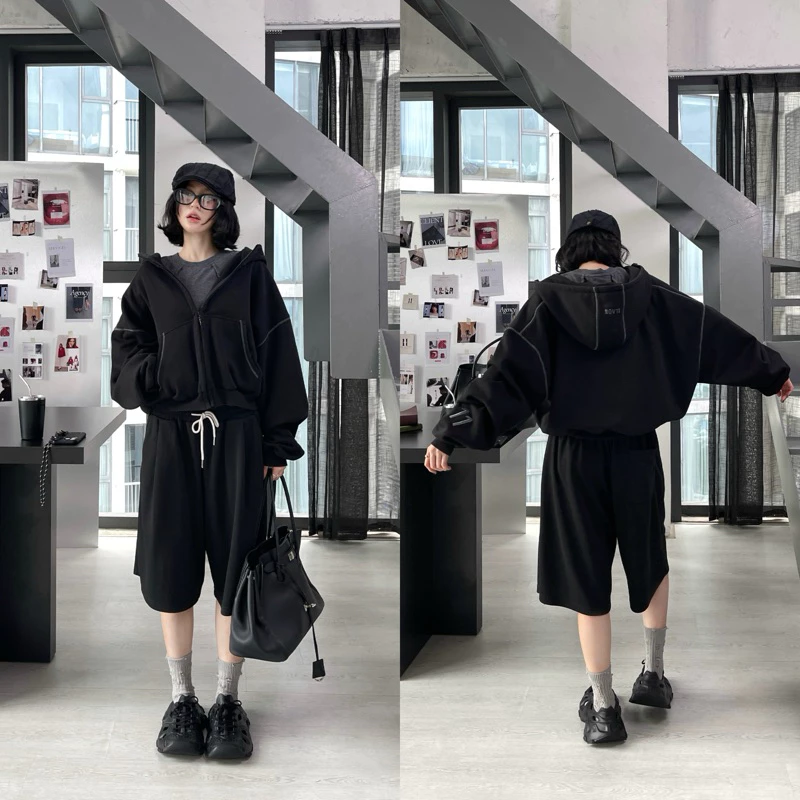 UNISEX BOXY ZIP HOODIE (áo khoác dây kéo dáng ngắn nam/nữ) 2